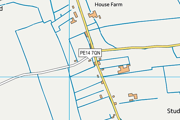 PE14 7QN map - OS VectorMap District (Ordnance Survey)