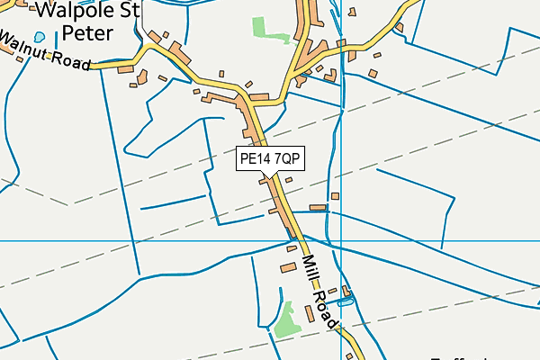 PE14 7QP map - OS VectorMap District (Ordnance Survey)