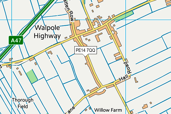 PE14 7QQ map - OS VectorMap District (Ordnance Survey)