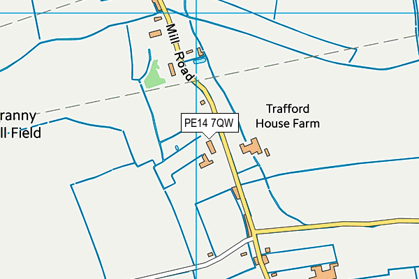 PE14 7QW map - OS VectorMap District (Ordnance Survey)