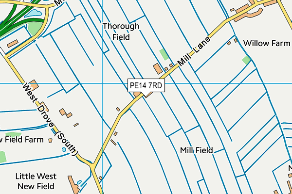 PE14 7RD map - OS VectorMap District (Ordnance Survey)