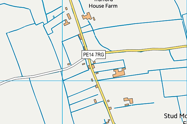 PE14 7RG map - OS VectorMap District (Ordnance Survey)