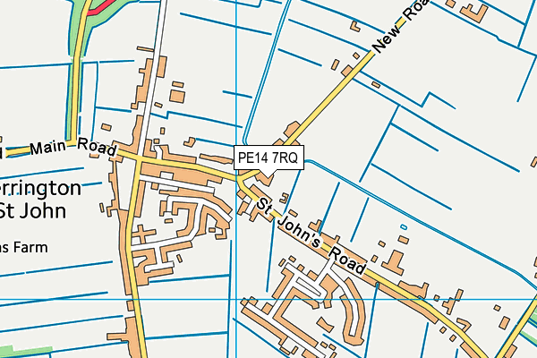 PE14 7RQ map - OS VectorMap District (Ordnance Survey)