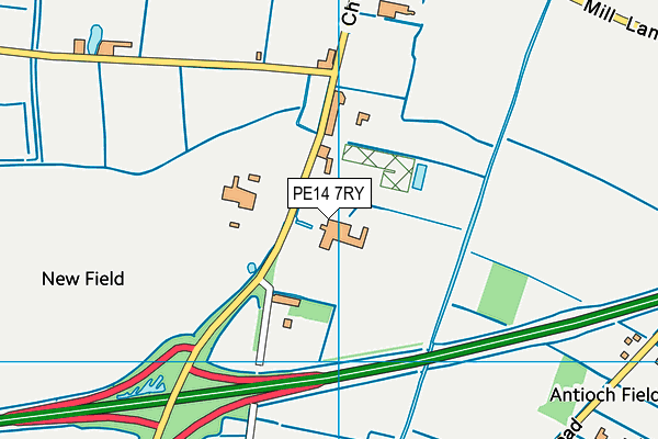 PE14 7RY map - OS VectorMap District (Ordnance Survey)