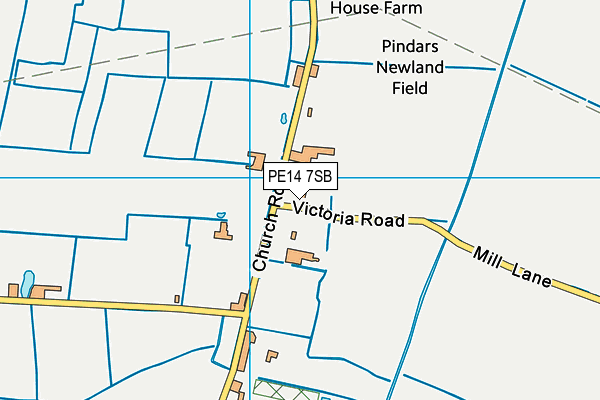 PE14 7SB map - OS VectorMap District (Ordnance Survey)