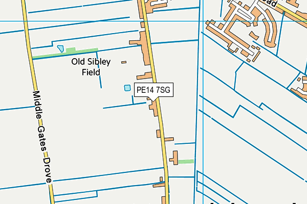 PE14 7SG map - OS VectorMap District (Ordnance Survey)