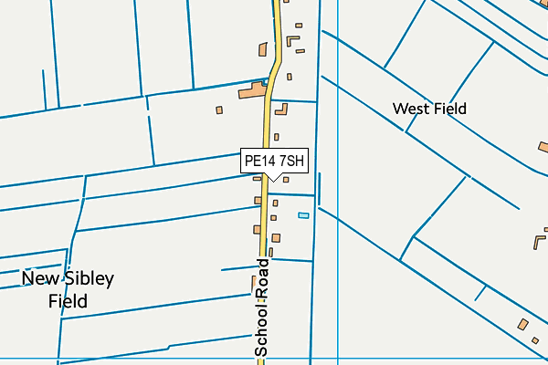 PE14 7SH map - OS VectorMap District (Ordnance Survey)