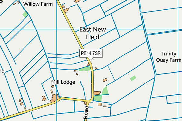 PE14 7SR map - OS VectorMap District (Ordnance Survey)