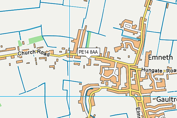 PE14 8AA map - OS VectorMap District (Ordnance Survey)
