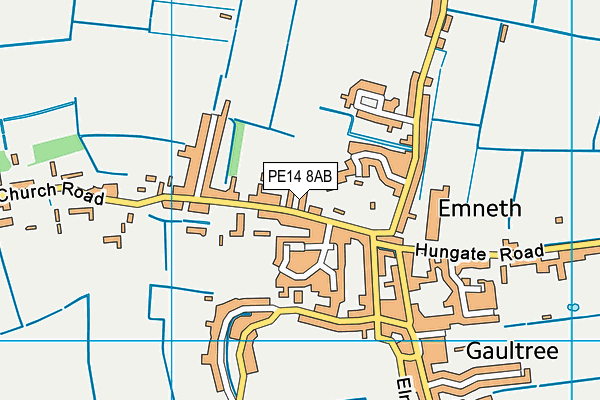 PE14 8AB map - OS VectorMap District (Ordnance Survey)