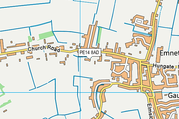 PE14 8AD map - OS VectorMap District (Ordnance Survey)