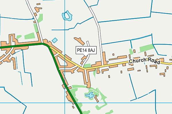 PE14 8AJ map - OS VectorMap District (Ordnance Survey)