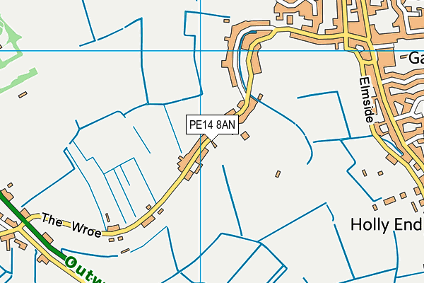 PE14 8AN map - OS VectorMap District (Ordnance Survey)