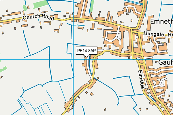 PE14 8AP map - OS VectorMap District (Ordnance Survey)