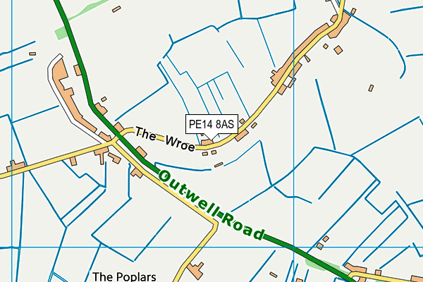 PE14 8AS map - OS VectorMap District (Ordnance Survey)