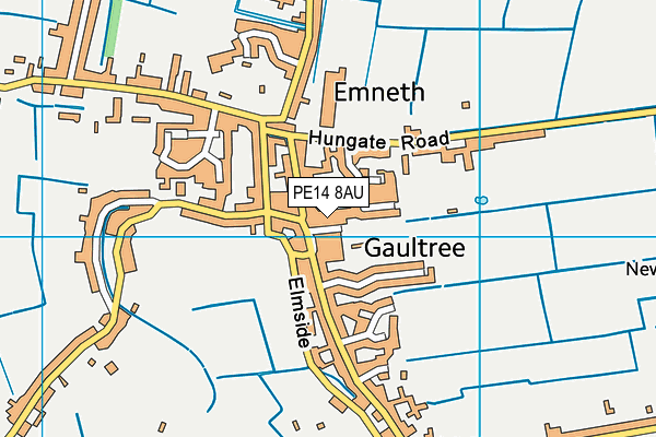 PE14 8AU map - OS VectorMap District (Ordnance Survey)