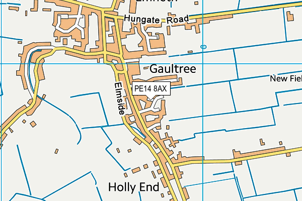 PE14 8AX map - OS VectorMap District (Ordnance Survey)