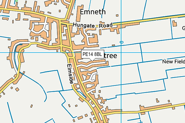 PE14 8BL map - OS VectorMap District (Ordnance Survey)