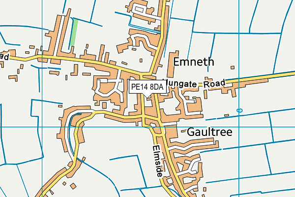 PE14 8DA map - OS VectorMap District (Ordnance Survey)