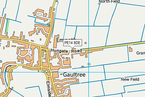 Hungate Road Playing Field map (PE14 8DE) - OS VectorMap District (Ordnance Survey)