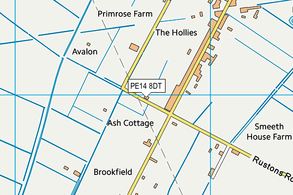 PE14 8DT map - OS VectorMap District (Ordnance Survey)