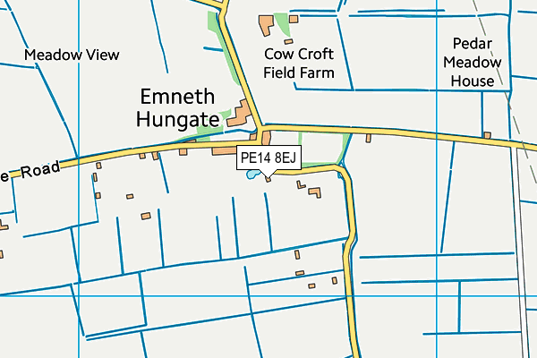 PE14 8EJ map - OS VectorMap District (Ordnance Survey)