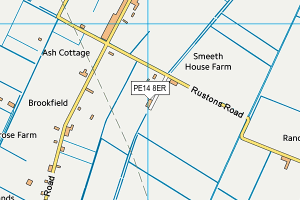 PE14 8ER map - OS VectorMap District (Ordnance Survey)