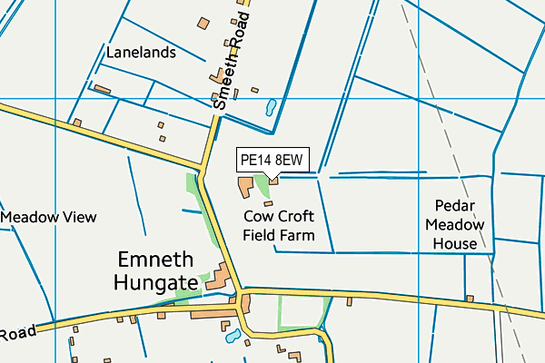 PE14 8EW map - OS VectorMap District (Ordnance Survey)