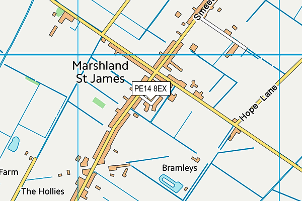 PE14 8EX map - OS VectorMap District (Ordnance Survey)