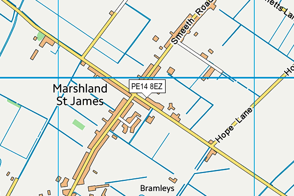 PE14 8EZ map - OS VectorMap District (Ordnance Survey)