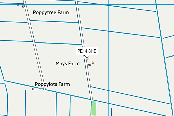 PE14 8HE map - OS VectorMap District (Ordnance Survey)