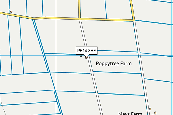 PE14 8HF map - OS VectorMap District (Ordnance Survey)