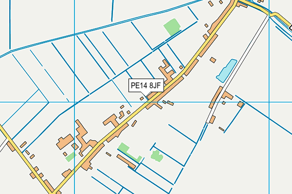 PE14 8JF map - OS VectorMap District (Ordnance Survey)