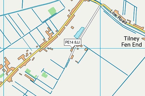 PE14 8JJ map - OS VectorMap District (Ordnance Survey)
