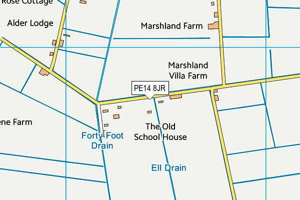 PE14 8JR map - OS VectorMap District (Ordnance Survey)