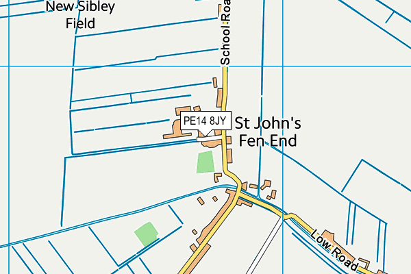 PE14 8JY map - OS VectorMap District (Ordnance Survey)