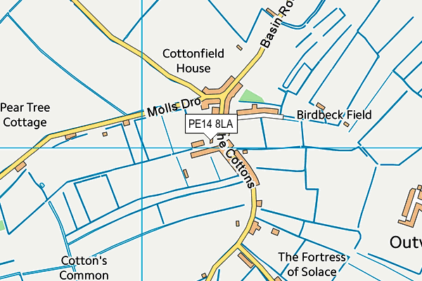 PE14 8LA map - OS VectorMap District (Ordnance Survey)