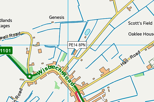 PE14 8PN map - OS VectorMap District (Ordnance Survey)