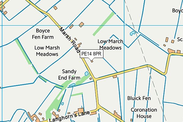 PE14 8PR map - OS VectorMap District (Ordnance Survey)