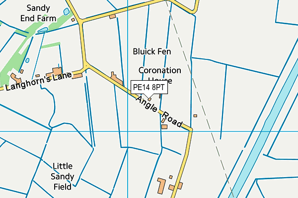 PE14 8PT map - OS VectorMap District (Ordnance Survey)