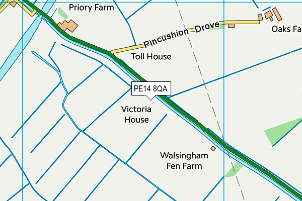 PE14 8QA map - OS VectorMap District (Ordnance Survey)