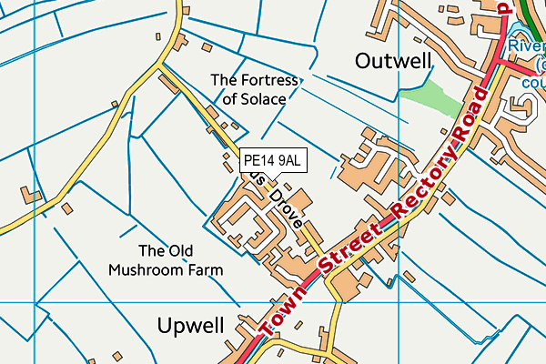 PE14 9AL map - OS VectorMap District (Ordnance Survey)