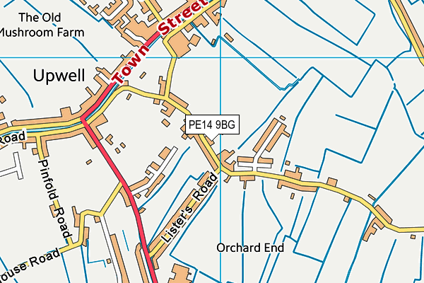 PE14 9BG map - OS VectorMap District (Ordnance Survey)