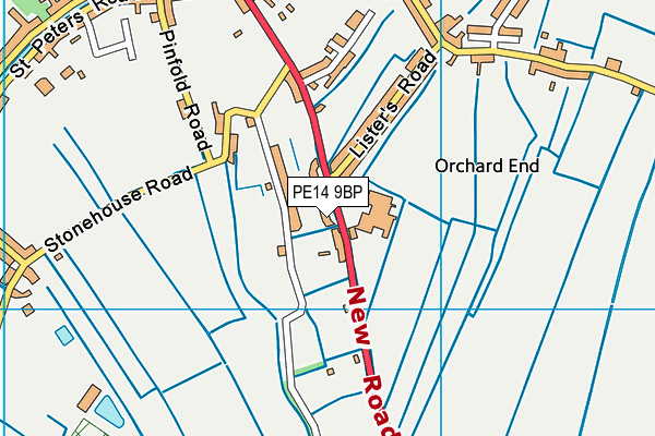 PE14 9BP map - OS VectorMap District (Ordnance Survey)