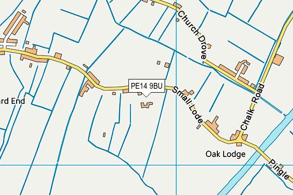 PE14 9BU map - OS VectorMap District (Ordnance Survey)