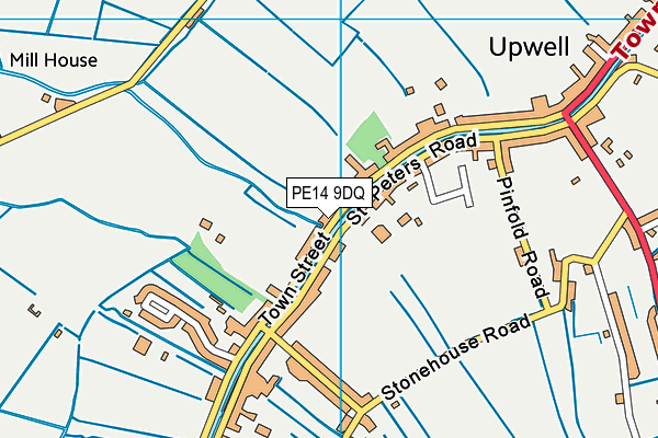 PE14 9DQ map - OS VectorMap District (Ordnance Survey)