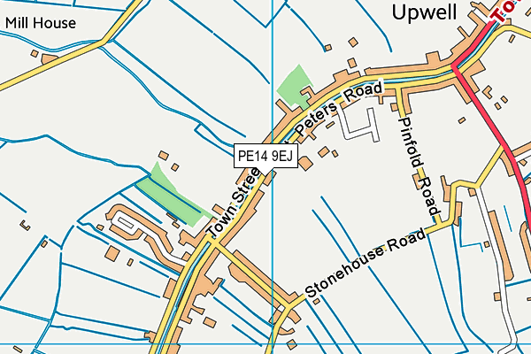PE14 9EJ map - OS VectorMap District (Ordnance Survey)