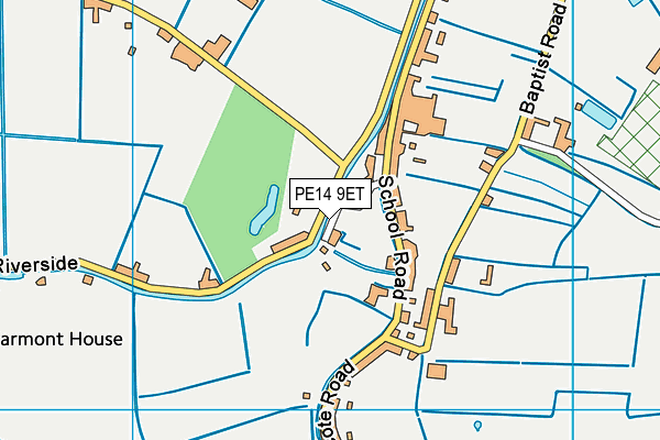 PE14 9ET map - OS VectorMap District (Ordnance Survey)