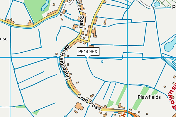 PE14 9EX map - OS VectorMap District (Ordnance Survey)