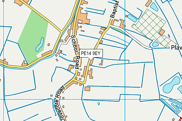 PE14 9EY map - OS VectorMap District (Ordnance Survey)
